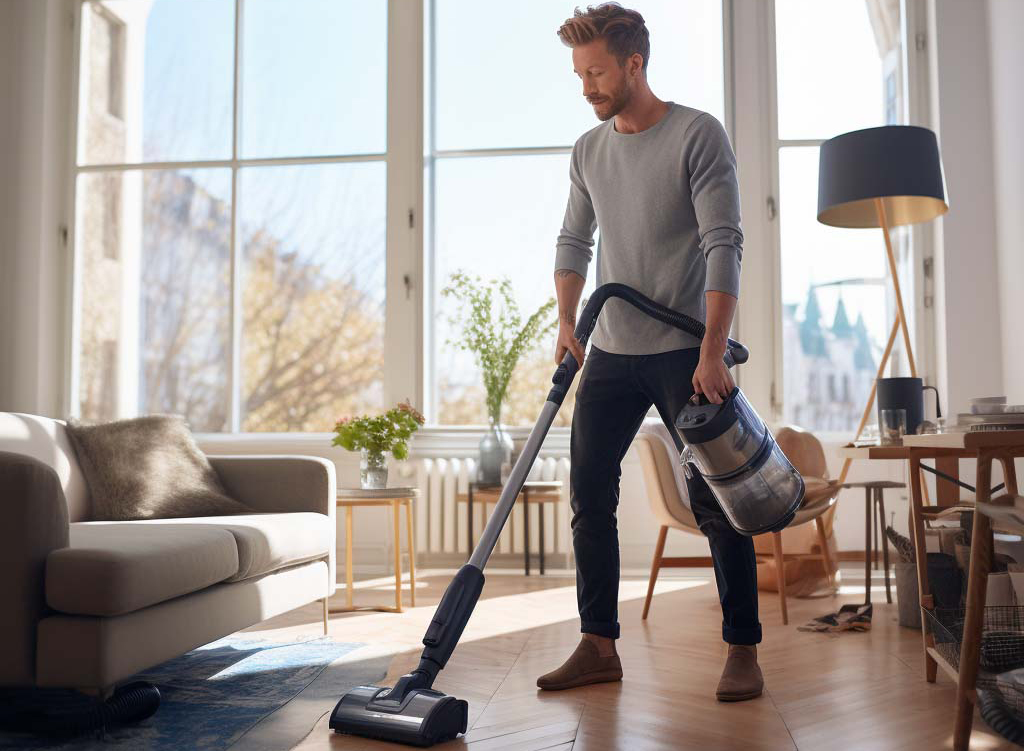 Un collaborateur de Monsieur Gestion s'occupant de l'entretien d'un appartement en gestion locative à Lyon